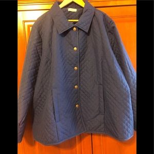 Kim Rogers Royal Quilted Coat Size 3X